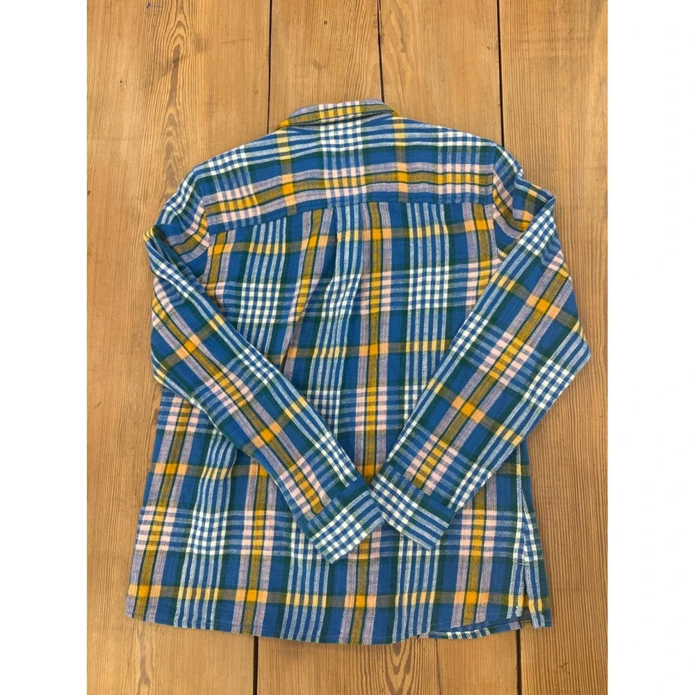 L.L. Bean‎ Signature Flannel Shirt Men's Small Plaid Blue Heritage Button Up - Picture 6 of 6